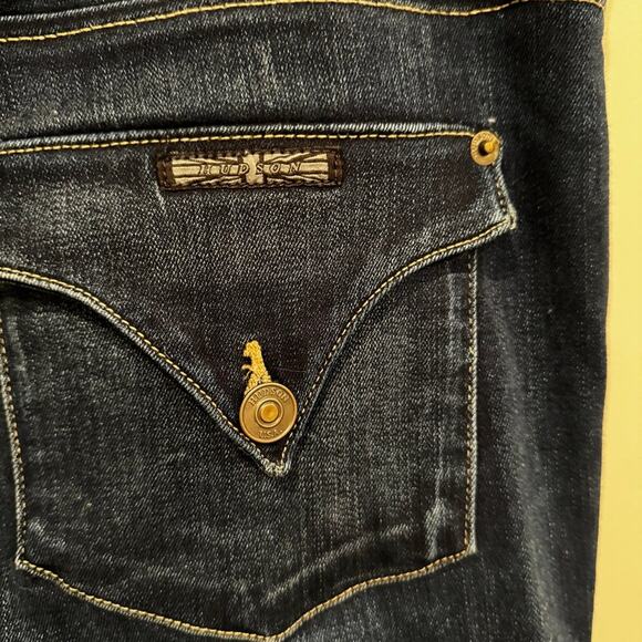 Hudson Jeans skinny double button and button back pocket dark denim women sz 31 - Picture 4 of 7